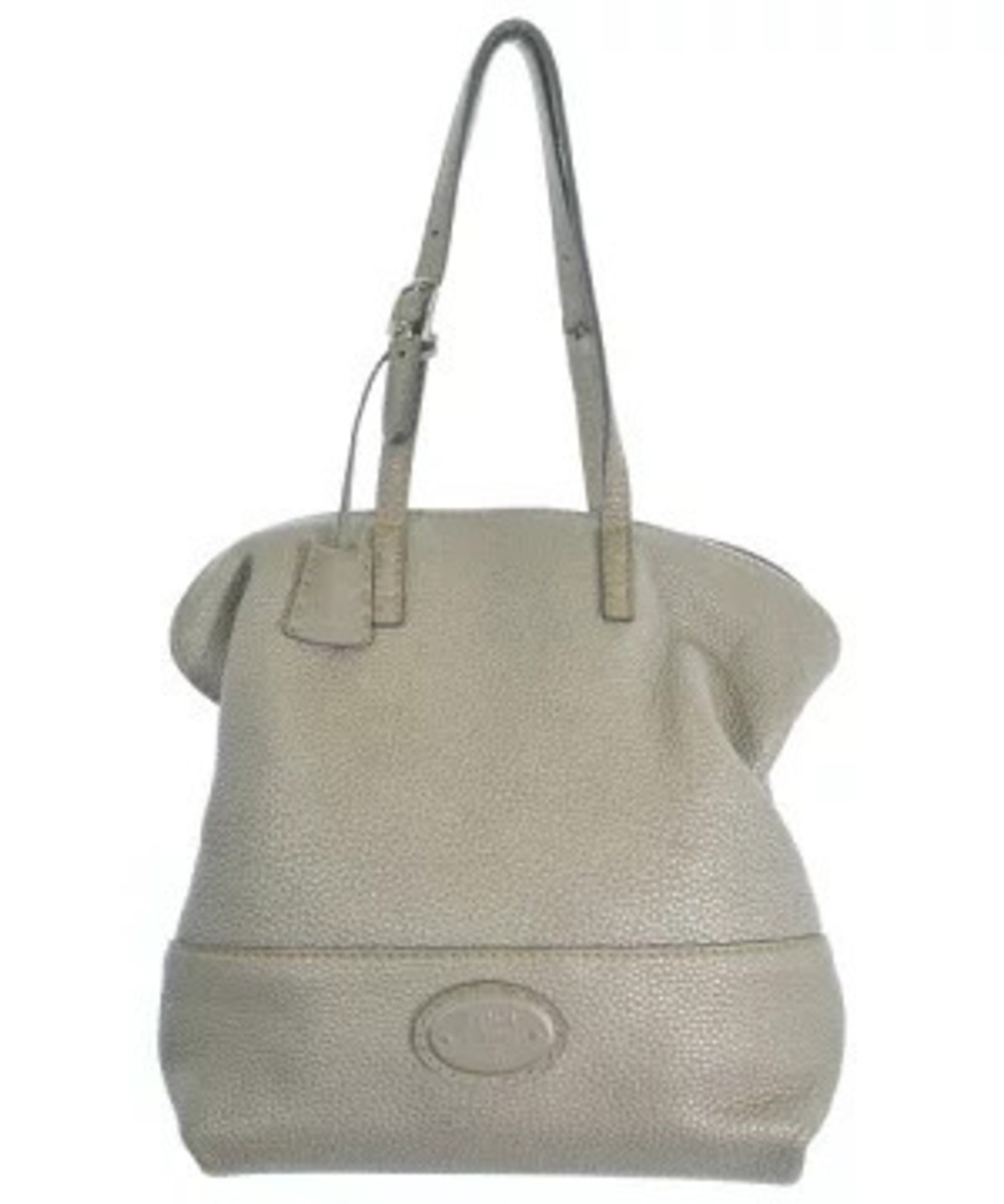 Fendi Selleria 2Bag shoulder bag Romano leather Gray